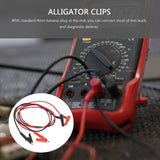 4 Pairs Alligator Clips for Multimeter with Rubber and Copper, Ideal for Auto Repair and Electrical V1370-AZ4-19887