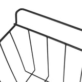 2 Pcs Freezer Wire Storage Basket PE Coated Hanging Rack Organizer Bin Black for Refrigerator V1294-YM0901-3113230263717