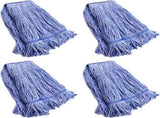 String Mop Heads Replacement Heavy Duty Commercial Grade Blue Cotton Looped End Wet Industrial V1258-DP02-WO-113