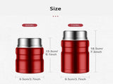 Red 500ml/750ml Stainless Steel Portable Vacuum Insulated Soup Container V1370-AZ4-04303