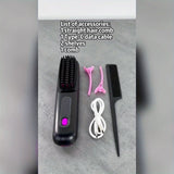 Cordless Hair Straightener Brush Dual 2000mAh batteries for long-lasting power, fast heating, V1106-ZFQ001