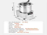 Food Processor & Vegetable Chopper, 18L Food-Grade Stainless Steel Food Processor Chopper with V952-AJSQSJ18L150H4734V3