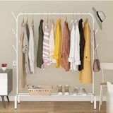 White Heavy Duty Clothes Rail Rack Hanging Garment Display Stand Shoe Storage Shelf V201-QHGMMOREONE032