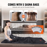 VEVOR Sauna Blanket for Detoxification, Portable Far Infrared Sauna for Home, Oxford Sauna Bag w/ V952-HWSNTNJB3171TLJS8V3