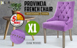 French Provincial Dining Chair Oak Leg AMOUR VIOLET V274-FT-FC8443-VT1