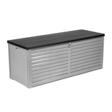 Gardeon Outdoor Storage Box 390L Container Lockable Garden Bench Tools Toy Shed Black OSB-S390-BK