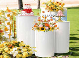 3PCS Display Stand Round Cylinder Pedestal w/ Balloon Set LED Strip Wedding AU V201-CYL0003WH8AU