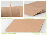 96x Kraft Paper Gift Bags Shopping Carry Craft Brown Bag w/ Handles Bulk V563-KB2216-4-1BOX