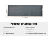 Dump Truck Mesh Tarp, 6 x 14 ft, PVC Coated Black Heavy Duty Cover with 5.5" 18oz Double Pocket, V952-KCPVC6X1418OZJELJV0