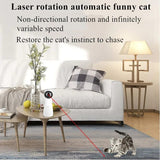 Automatic Laser Cat Toy with Interactive Rotating Light, Self-Play Fun for Indoor Cats, 5 Adjustable V1341-ZY-JETUQXQV-WHITE