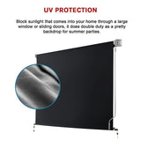 Retractable Straight Drop Roll Down Awning Garden Patio Screen 2.1X2.5M V63-842941