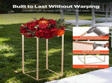 Wedding Flower Stand, 10PCS 60cm Column Flower Stand, Floral Stands with Metal Laminate, Gold V952-HLHJLFT10J60IFM47001V0