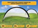 Pair of Soccer Football Goals 180cm Pop Up Portable Quick Set Up V63-826881