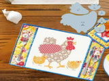 Weekend Chicken Patchworking Template Set - 8 Inch Acrylic Chicken Shape Sewing Stencil, DIY V1366-AZ2-W-16444