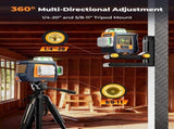 CIGMAN Gesture Control Laser Level with Side Screen Display, 3360&deg Green CMS05 V413-CM-S05