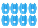 100PCS Electric Fence Insulator Weather Resistant ABS Square Tube Post Insulator for Steel Wire Blue V1294-YM0717-3111220228811