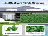 Artificial Plant Wall, 4 PCS 61 x 243.8 cm Artificial Boxwood Panels, Sun Protection Greenery V952-RZZWQPJSPJS3I04L4001V0