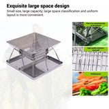 Foldable Stainless Steel Charcoal BBQ Grill with Carry Handle for Camping, Picnics, Beach Trips and V1189-LC-HW-00363