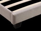 King Linen Fabric Bed Frame Beige V63-800747