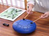 6 Inch 8 Note Steel Tongue Drum Carbon Steel Chakra Rain Drum Waterproof Percussion Instrument V1358-D132-QAZMLP00040