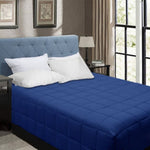 Shangri La Bamboo Blend Microfiber Box End Quilt Classic Blue Queen V442-KIT-QUILT-BOXEND-CLASSICBLUE-QS