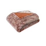 J Elliot Home Archie Terracotta Faux Fur Throw Rug 130 x 160cm V442-IDC-THROW-ARCHIE-TERRACOTTA-RE