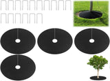 Tutuviw 4 Pack Non-Woven Tree Mulch Ring, Round Mulch Ring Tree Protector Mat with 16 Pcs Garden V1189-WXFWAL-20260319-00122