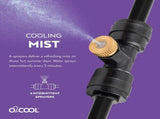 Rechargeable Outdoor Misting Rope, Up to 25 FT 6 Mister Nozzles, NO Water Hose or Power Source V1258-DP02-C-936
