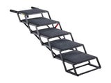 Dog Stairs for Car, 5 Steps Extra Wide Foldable Dog Ramp for Large Dogs with Non-Slip Rug Surface, V952-KZDGLTEKMZFHUGZNR001V0