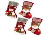 Jingle Jollys 4PCS Christmas Stockings Large 3D Plush Santa Snowman 43.5cm Christmas Decor for XM-F-STOCKING-3D01-2PCX2