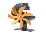 Heat Powered Stove Fan 7 Blade Moon Model Silent Operation Circulating Warm Air Highly Efficient Log V1294-YM0706-3114230120112