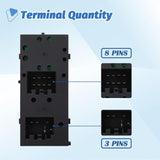 Power Window Control Switch Master Door Button Compatible with 2003-2008 Ford Crown V1258-DP02-WO-315