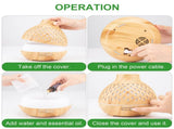 400ml Essential Oil Diffusers with Remote Control Aromatherapy Diffuser 7 Color Change Lights 4 V1366-AZ2-W-04008