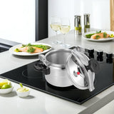 Aluminum Pressure Cooker Plated Silver for Kitchen Use Large Capacity Rapid Heat Distribution V1369-AZ3-W-16157