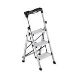 3 Step Ladder, Folding Step Stool with Wide Anti-Slip Pedal and Comfort Handgrip, 150 kg Capacity V952-LHJBGTSB00002PVUB001V0