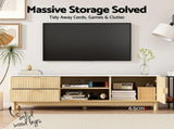 Artiss TV Unit & Coffee Table Set Storage Drawers Pine FUR-Z-TV-COF-WHWD