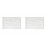 2PCS White Cotton Classic Rug Bath Mats Absorbent Cotton Hotel Spa Shower Bathtub Mats Not A V1189-LWWAL-20260325-00236