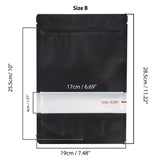 100 Resealable Mylar Stand Up Bags 28.5x19cm - Black Food Packaging Zip Pouch V238-SUPDZ-40117628633168