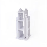 Rotating Bookcase Bookshelf Kid's Book Organiser Rack Wooden Castle Display Shelf V63-929921