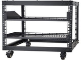9U Open Frame Rack, 584.2 to 1016 mm Adjustable Depth, Free Standing or Wall Mount Network V952-KFSJJHS9UJL25B27FV0