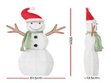 Jingle Jollys Christmas Lights 97cm Snowman 80 LED Decorations XMAS-MOT-SNOW-3FT-MC