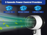 Oscillating Fan 3 Speed Quiet Pedestal Floor Standing Fan for Home Bedroom Living Room V1294-YM0901-H48131WBUK
