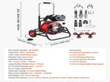 Drain Cleaner Machine 22m x 12.7mm, Auto Feed Sewer Snake Auger, Portable Drain Cleaning Machine V952-GDSTJLSGTSZD783DX001V3