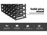 Artiss Wine Rack 42 Bottle Black WINE-RACK-42B-BK