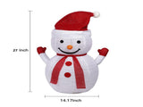 Lighted Christmas Snowman Decoration Lantern, 45 LED Collapsible Pop-Up Ornament with 8 Light Modes V1107-LIGHTED CHRISTMAS SNOWMAN DECORATION LANTERN2