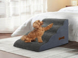 Pawz 4 Steps Pet Stairs Dog Ramp High Density Foam Grey PT1268-4-GY