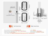 Mechanical Keyless Entry Door Lock, 2.0 Code Upgrade, 4-7 Digits Code, Single-Sided Push Button V952-JXMMSYSQXQRSNIU67001V0