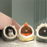 Warm Cozy Pet Bed Non Slip Bottom Cat House Cushion Removable and Washable Pet Sleeping Nest Bed V1294-YM0523-10320242