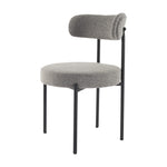 Plush Boucle Cushioned Elsa Dining Chairs in Slate Grey V264-DNC-416B-MGR-02-1