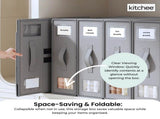 10x Kitchee Foldable Bed Sheet Storage Box - Linen and Closet Organiser Grey V238-SUPDZ-41188849090640